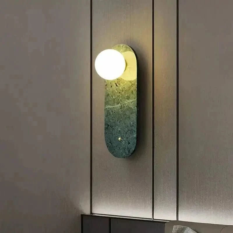 Arandela de Parede Interna Stone – Estilo Contemporâneo em Pedra Natural - Morada Serena