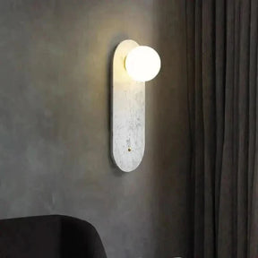 Arandela de Parede Interna Stone – Estilo Contemporâneo em Pedra Natural - Morada Serena