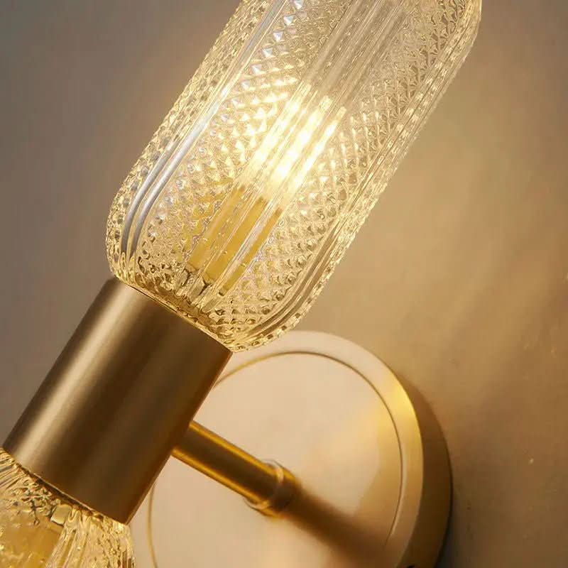 Arandela Dourada de Parede Interna Retro Elegance – Estilo Retrô com Sofisticação - Morada Serena
