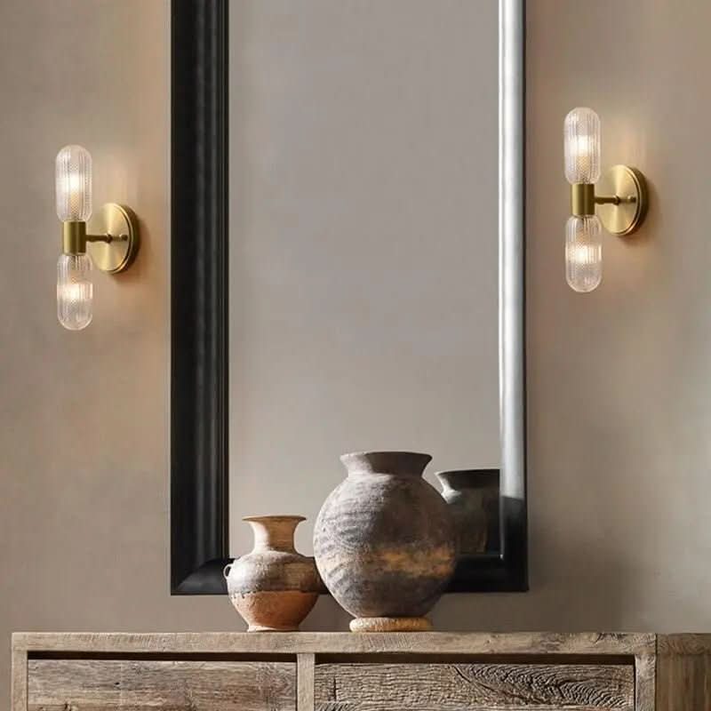 Arandela Dourada de Parede Interna Retro Elegance – Estilo Retrô com Sofisticação - Morada Serena