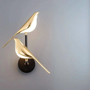 Arandela Dourada de Parede Pássaro Moderna – Iluminação Sofisticada - Morada Serena