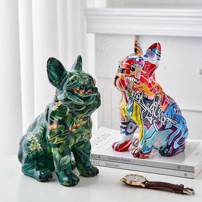 Decoração Bulldog Abstrato para Casa – Morada Serena - Morada Serena