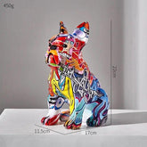 Decoração Bulldog Abstrato para Casa – Morada Serena - Morada Serena