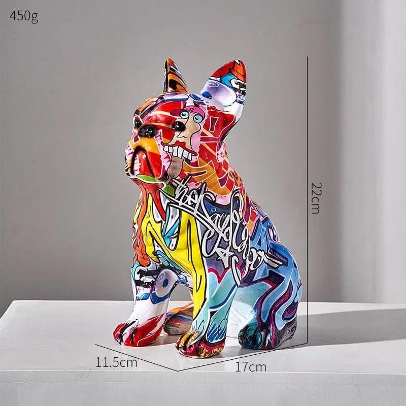 Decoração Bulldog Abstrato para Casa – Morada Serena - Morada Serena
