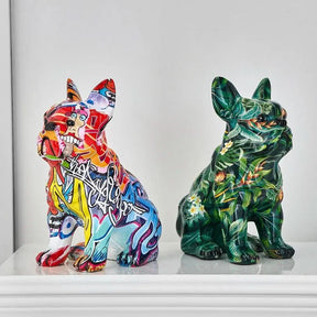 Decoração Bulldog Abstrato para Casa – Morada Serena - Morada Serena