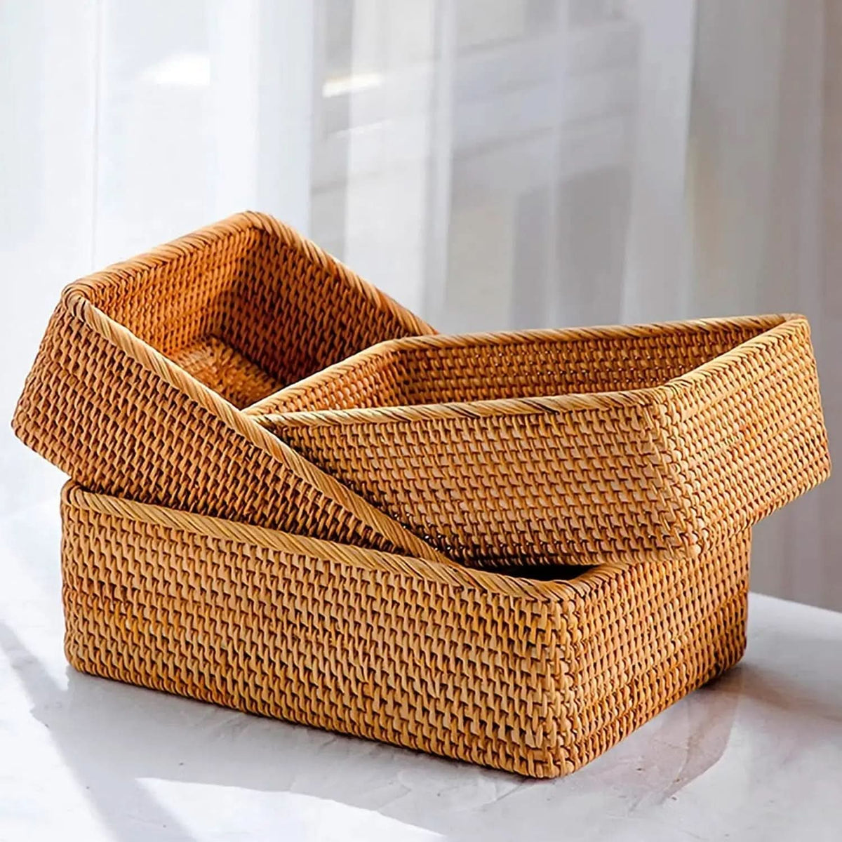 Cesto Vime Organizador Para Banheiro Multiuso | Prático e Elegante - Morada Serena