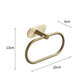 Conjunto acessórios para banheiro dourado Roma - 4 Peças Escovado - Morada Serena