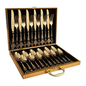 Conjunto De Talheres Dourado De Aço Inoxidável - Morada Serena