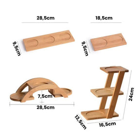 Conjuntos de Porta Temperos de Cerâmica e Base de Bambu - Organize sua Cozinha com Estilo - Morada Serena