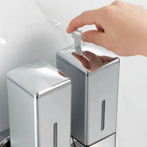 Dispenser de Sabonete Líquido Parede Shampoo Condicionador Quadrado - Morada Serena
