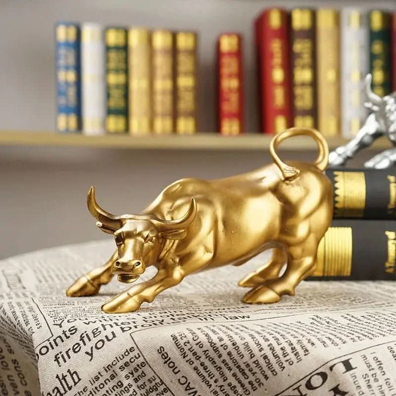 Escultura Touro de Wall Street – Força, Sucesso e Poder na Sua Decoração - Morada Serena