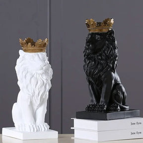 Estatueta Decorativa Leão Imperador – Elegância e Poder para Sua Decoração - Morada Serena