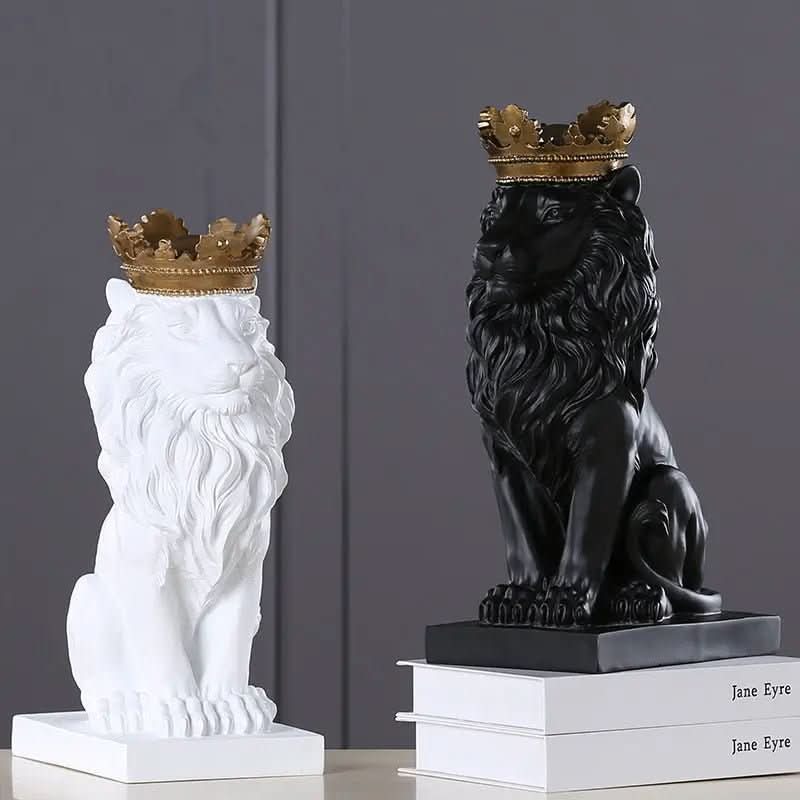 Estatueta Decorativa Leão Imperador – Elegância e Poder para Sua Decoração - Morada Serena