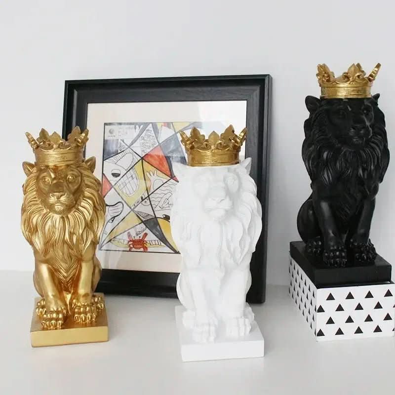 Estatueta Decorativa Leão Imperador – Elegância e Poder para Sua Decoração - Morada Serena