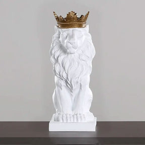 Estatueta Decorativa Leão Imperador – Elegância e Poder para Sua Decoração - Morada Serena