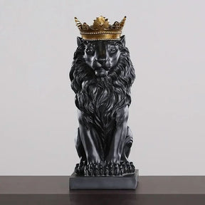Estatueta Decorativa Leão Imperador – Elegância e Poder para Sua Decoração - Morada Serena