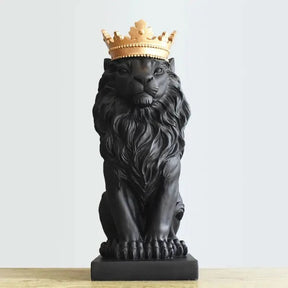 Estatueta Decorativa Leão Imperador – Elegância e Poder para Sua Decoração - Morada Serena