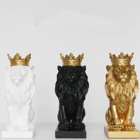 Estatueta Decorativa Leão Imperador – Elegância e Poder para Sua Decoração - Morada Serena