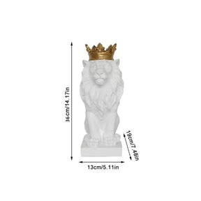 Estatueta Decorativa Leão Imperador – Elegância e Poder para Sua Decoração - Morada Serena