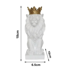 Estatueta Decorativa Leão Imperador – Elegância e Poder para Sua Decoração - Morada Serena