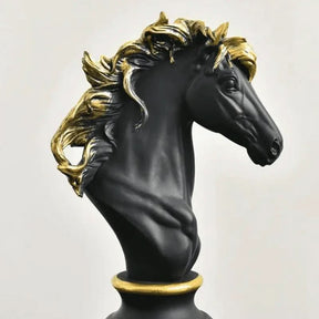 Estatueta Decorativa Para Mesa Peças de Xadrez em Resina | Toque Sofisticado e Elegante para Sua Casa - Morada Serena