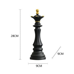 Estatueta Decorativa Para Mesa Peças de Xadrez em Resina | Toque Sofisticado e Elegante para Sua Casa - Morada Serena