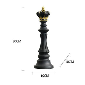 Estatueta Decorativa Para Mesa Peças de Xadrez em Resina | Toque Sofisticado e Elegante para Sua Casa - Morada Serena