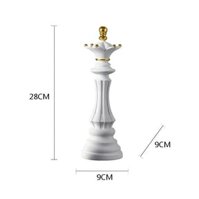Estatueta Decorativa Para Mesa Peças de Xadrez em Resina | Toque Sofisticado e Elegante para Sua Casa - Morada Serena