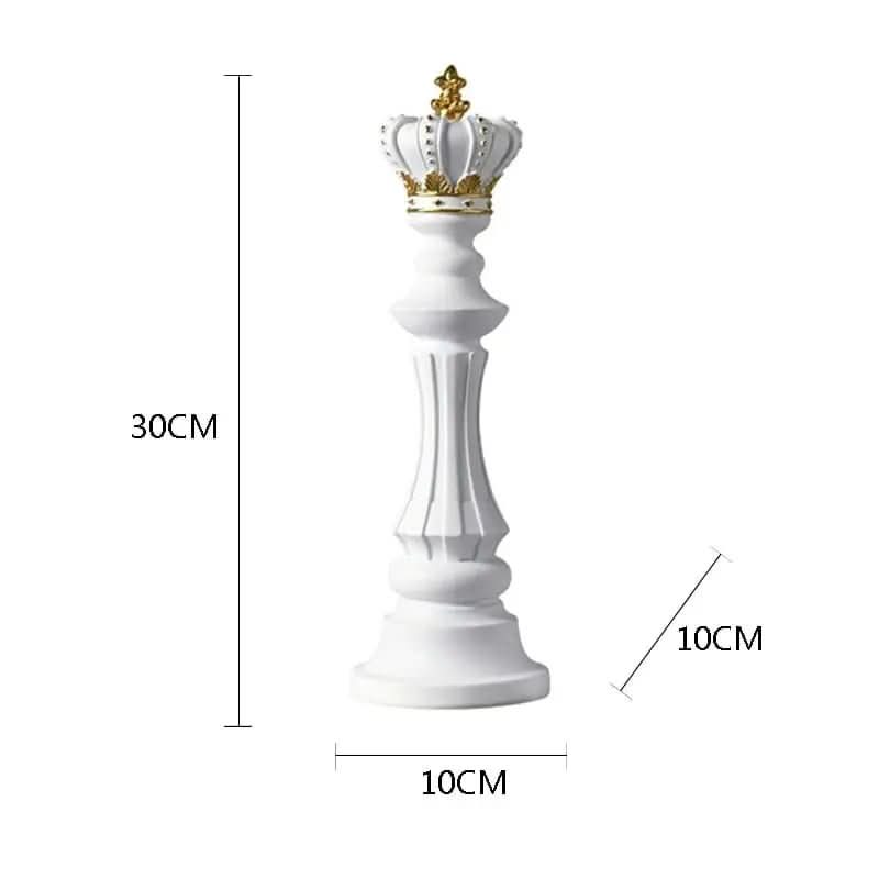 Estatueta Decorativa Para Mesa Peças de Xadrez em Resina | Toque Sofisticado e Elegante para Sua Casa - Morada Serena