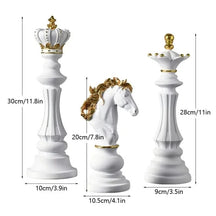 Estatueta Decorativa Para Mesa Peças de Xadrez em Resina | Toque Sofisticado e Elegante para Sua Casa - Morada Serena