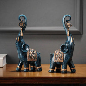 Estatuetas Elefantes Prosperidade 2 Peças - Morada Serena