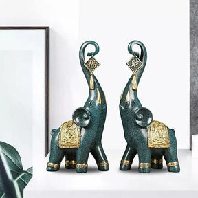 Estatuetas Elefantes Prosperidade 2 Peças - Morada Serena