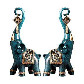 Estatuetas Elefantes Prosperidade 2 Peças - Morada Serena