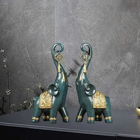 Estatuetas Elefantes Prosperidade 2 Peças - Morada Serena