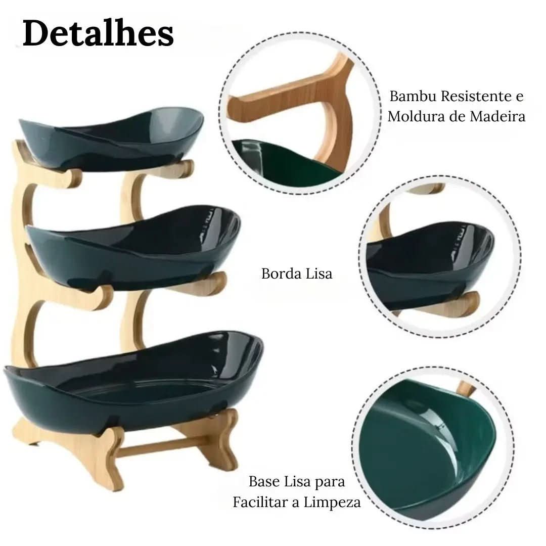 Fruteira de Mesa 2 a 3 Andares | Organize Frutas com Estilo e Funcionalidade - Morada Serena