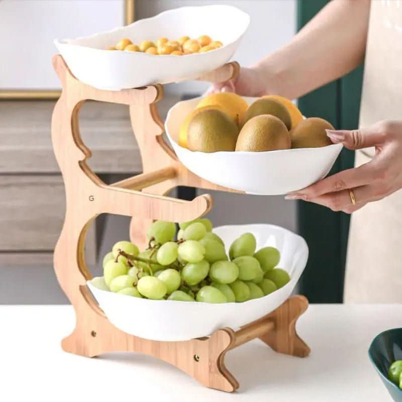 Fruteira de Mesa 2 a 3 Andares | Organize Frutas com Estilo e Funcionalidade - Morada Serena