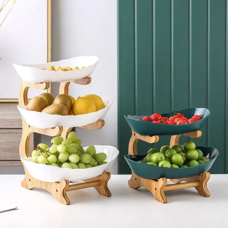 Fruteira de Mesa 2 a 3 Andares | Organize Frutas com Estilo e Funcionalidade - Morada Serena