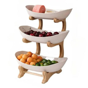Fruteira de Mesa 2 a 3 Andares | Organize Frutas com Estilo e Funcionalidade - Morada Serena