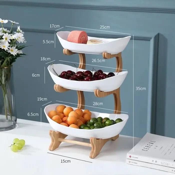 Fruteira de Mesa 2 a 3 Andares | Organize Frutas com Estilo e Funcionalidade - Morada Serena