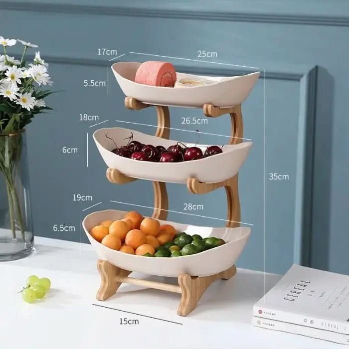 Fruteira de Mesa 2 a 3 Andares | Organize Frutas com Estilo e Funcionalidade - Morada Serena