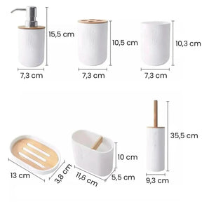 Kit Lavabo Completo Bambu Premium - Organize Seu Lavabo com Estilo e Sustentabilidade - Morada Serena