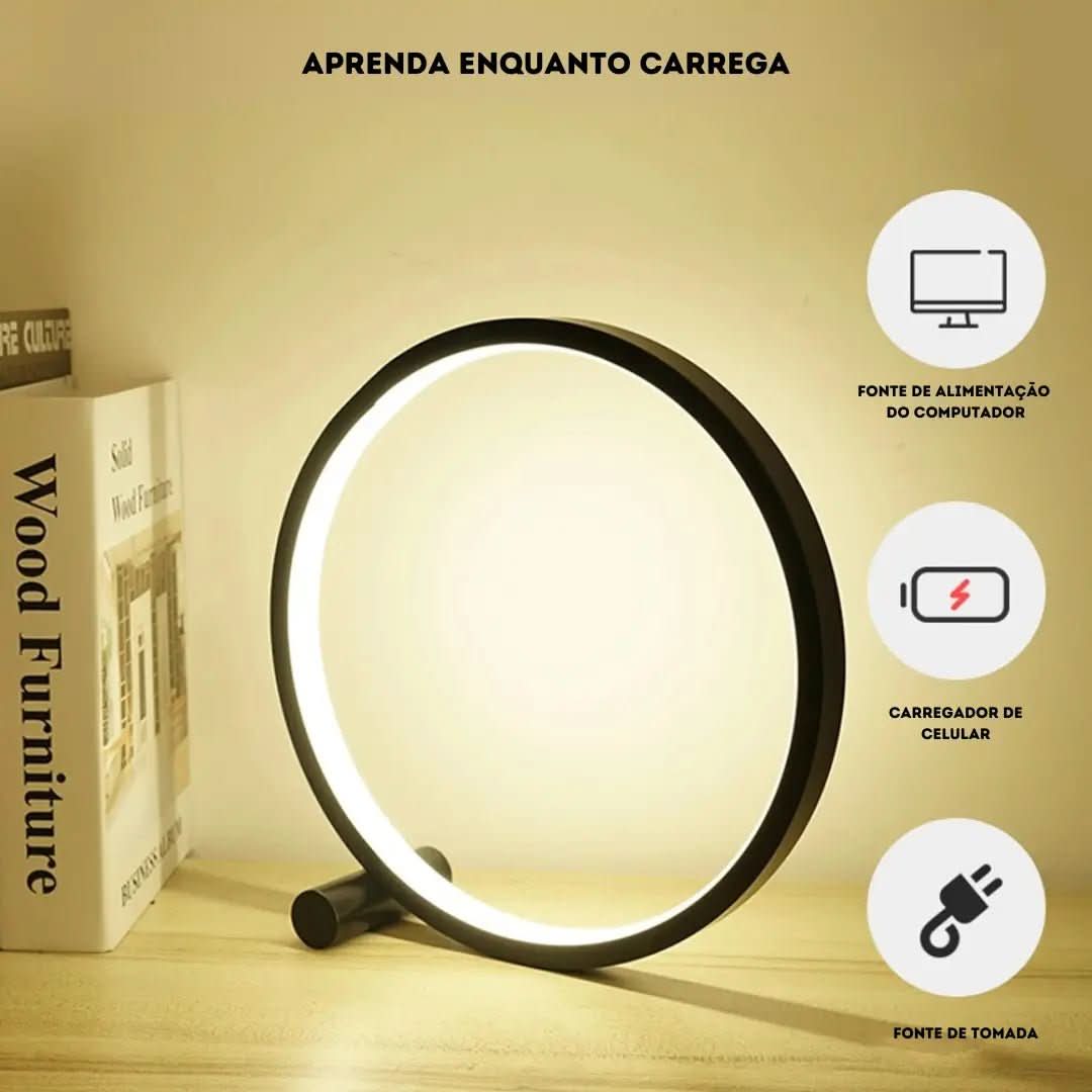Luminária de Mesa Alumínio Moderna Touch - Morada Serena