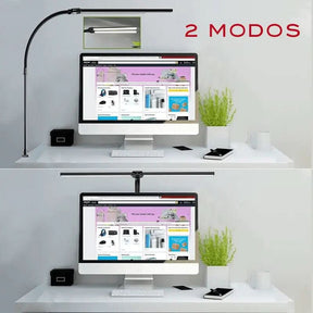 Luminária de Mesa LED Escritório Flexível Alumínio - Morada Serena