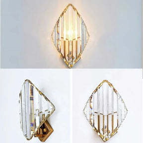 Luminária de Parede Moderna Com Cristais em Forma de Diamante: Elegância e Sofisticação para Sua Casa - Morada Serena