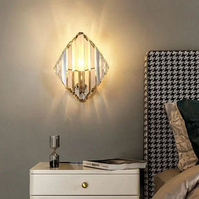 Luminária de Parede Moderna Com Cristais em Forma de Diamante: Elegância e Sofisticação para Sua Casa - Morada Serena