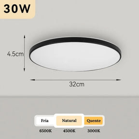 Luminária de Teto Plafon Led Sobrepor Decorativa Moderna Redonda - Morada Serena