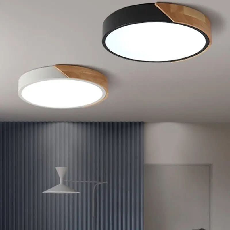 Luminária de Teto Plafon Redondo LED Estilo Nórdico - Morada Serena