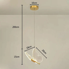 Luminária Pendente Borboleta Crystal Light - Morada Serena