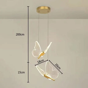 Luminária Pendente Borboleta Crystal Light - Morada Serena