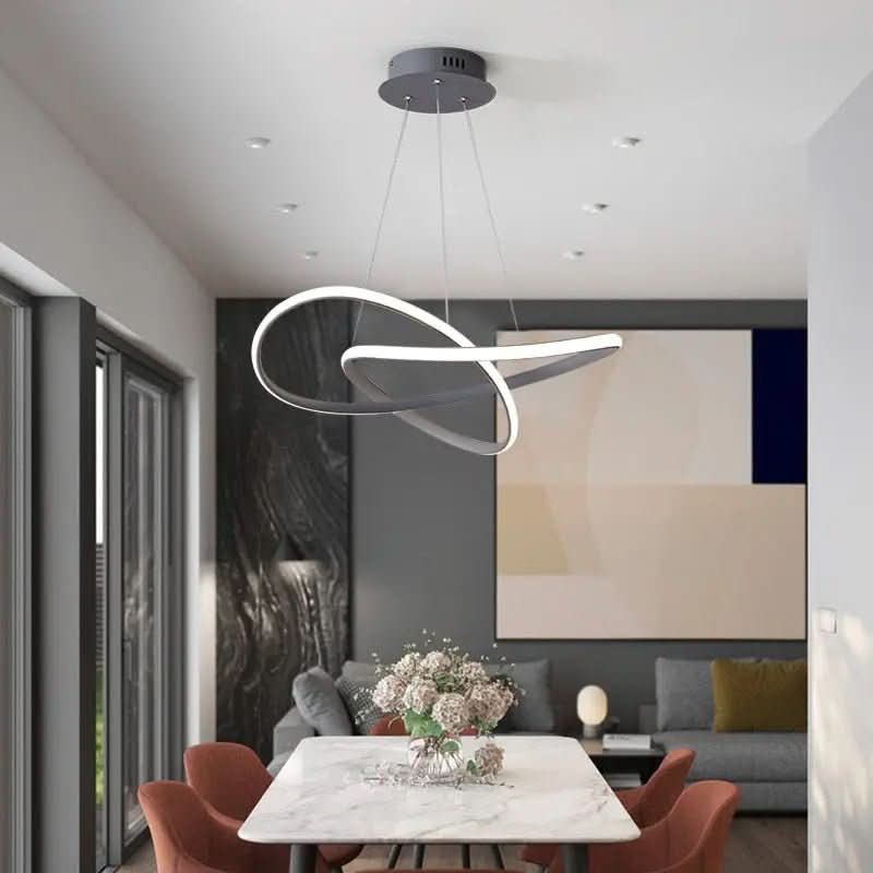 Lustre Circular Pendente Moderno Duplo em LED – Iluminação Sofisticada e Elegante - Morada Serena